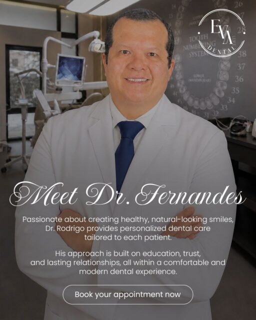 When it comes to your dental care, you deserve more than just an appointment. You deserve the best! ✨

That is exactly what Dr. Rodrigo Fernandes brings to Eva Dental. Whether you are looking to restore your confidence or maintain your oral health, you can expect premium care at every stage.

🗓️ Book your appointment now, link in our bio!

Florida Board of Dentistry amended Rule 64B5-4.002 - All dental advertising must now include the following for the dentist featured in the ad or responsible for it:
Full name: Rodrigo Santos Fernandes DDS
License number: DN31568
Address and telephone number on file with the Department of Health: 1122 E State Road 434 Ste 1020, Winter Springs, FL | (689) 201-6327

#EvaDental #Dentist #Smile #OralHealth #SelfCare #WinterSprings #FloridaDentist